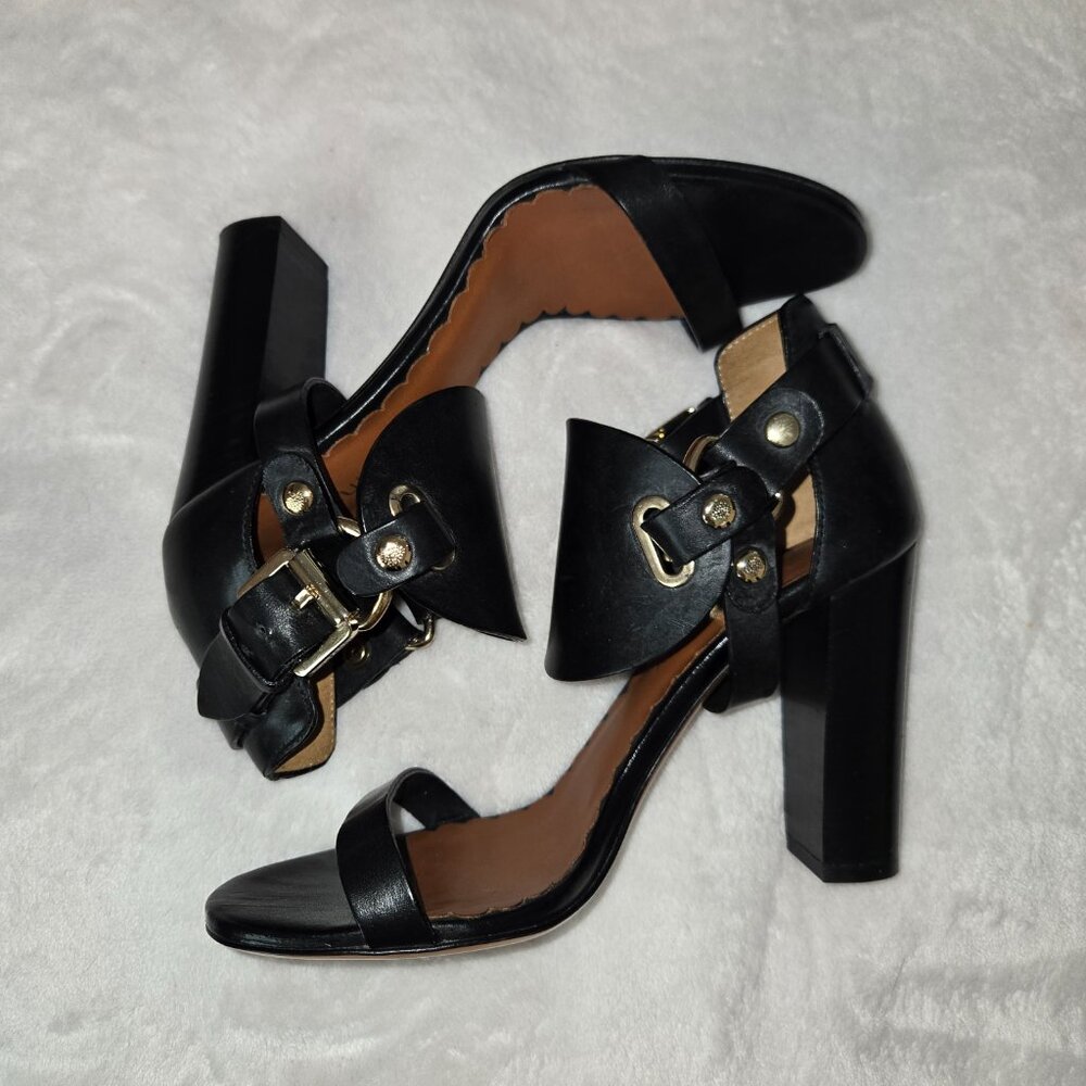 Mulberry Leather Sandals black, Size EU 37.5, made in Italy - Picture 4 of 12